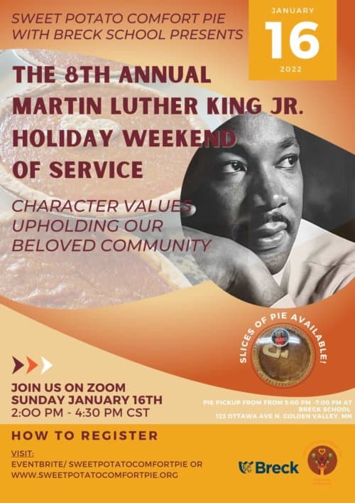 Eigth Annual Dr. Martin Luther King Jr. Holiday Event with Sweet Potato Comfort Pie